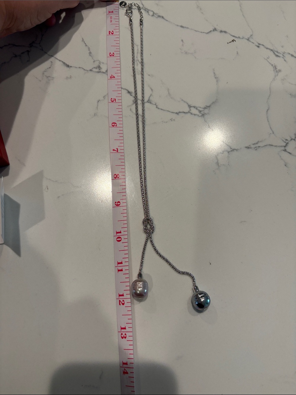 Majorica silver and pearl pendant necklace - Picture 6 of 6